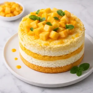 Home mango delight cake